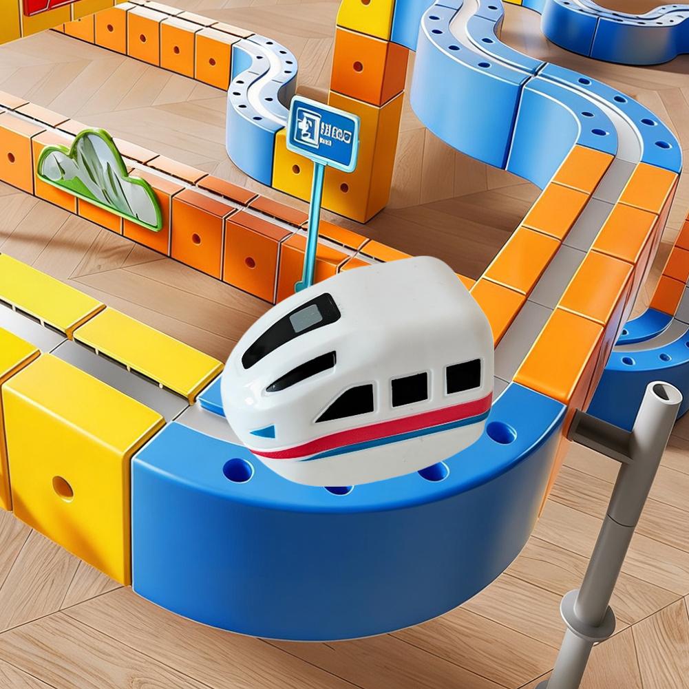 Educational Toys - รถไฟแม่เหล็กไฟฟ้า ของเล่นเสริมพัฒนาการเด็กแบบอินเทอร์แอคทีฟ ชาร์จไฟได้ รถไฟมินิวิเศษ ของขวัญงานวันเกิด DIY