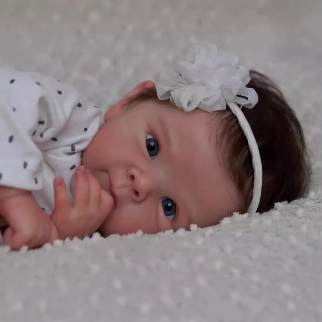 Reborn Baby Doll Silicone Realistic - Full Body ซิลิโคนตุ๊กตาเด็กทารกสมจริงไวนิล Rooted ผมที่มองเห็นเส้นเลือด Handmade