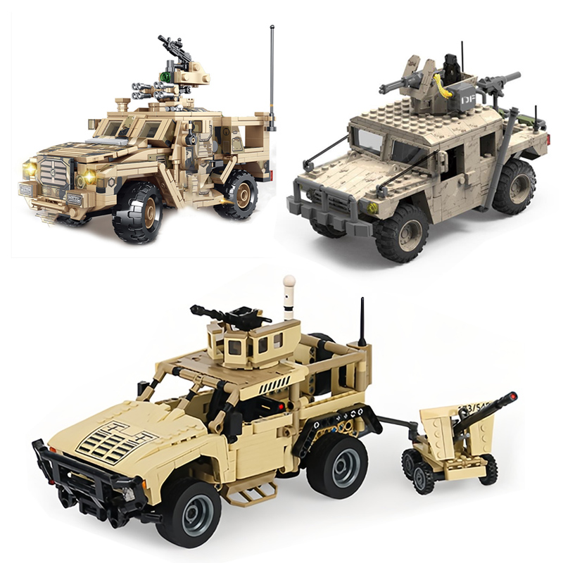 Lego Compatible Military Tank - ของเล่นรถถังของเล่นสำหรับเด็กบล็อกก่อสร้างทหารของเล่นป้องกันฟ้าผ่าป้องกันการซุ่มโจมตีรถถัง