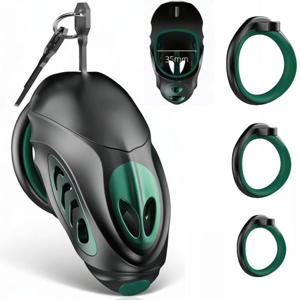 Remote Control Toys - กรงล็อคอวัยวะเพศชายแบบไร้สายพร้อมรีโมทคอนโทรล ระบบกระตุ้นด้วยไฟฟ้า อุปกรณ์เซ็กส์ทอยสำหรับผู้ใหญ่