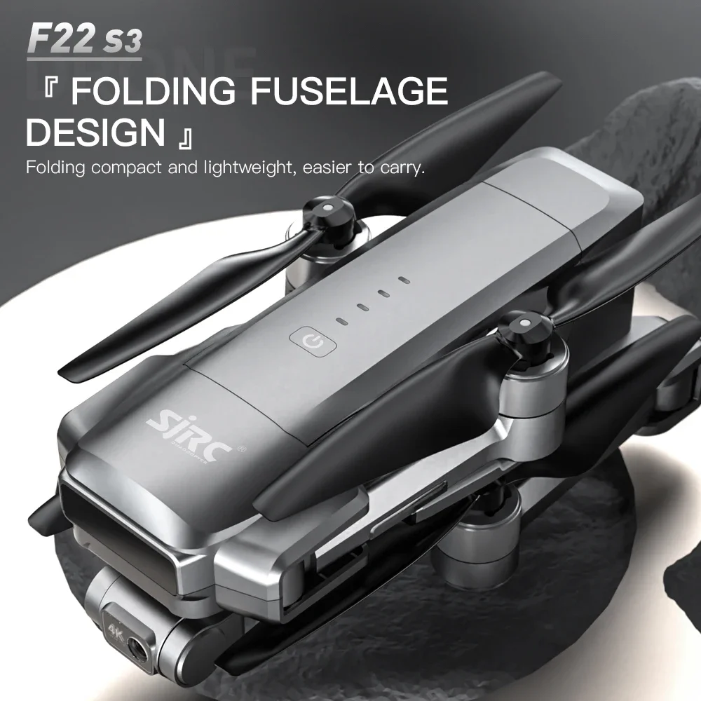 Fpv Brushless Rc Drone 4K - โดรน SJRC F22 S3 pro พับได้สำหรับเด็ก