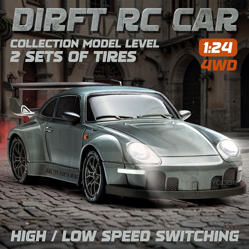 Rc Drift Car 1 24 Scale 4Wd - รถบังคับวิทยุ 2.4G รุ่นดริฟท์เรซซิ่ง สเกล 1:24 ความเร็วสูง