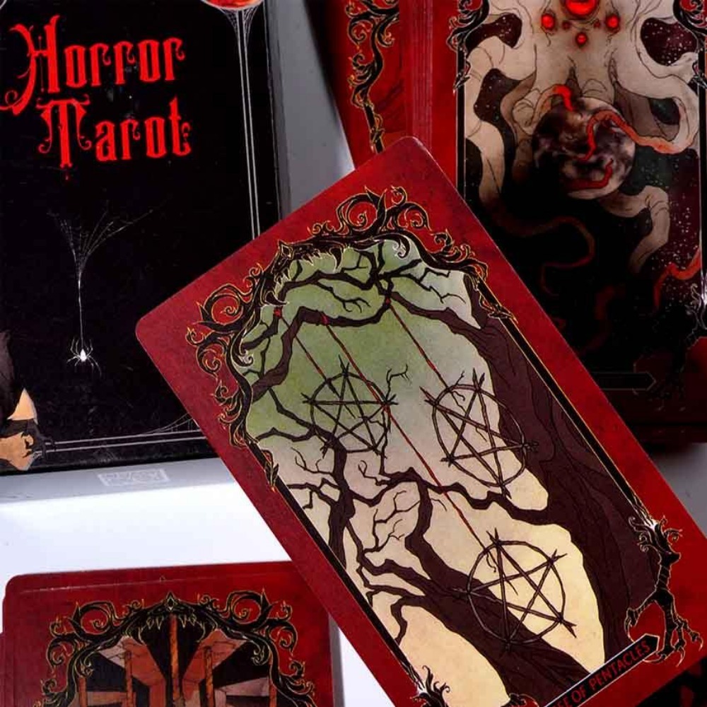 Tarot Cards Deck With Guidebook - เกมไพ่ทาโรต์สยองขวัญขนาด10.3*6ซม.