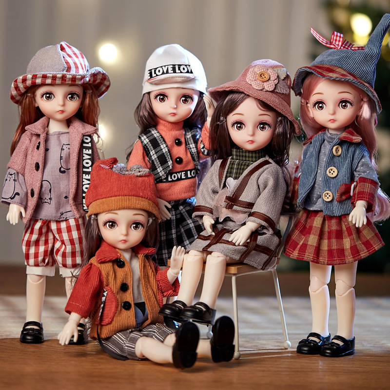 Bjd Doll 1 6 Full Set With Clothes - ตุ๊กตา BJD ขนาด 1/6 ข้อต่อแบบลูกบอล ชุดเต็ม