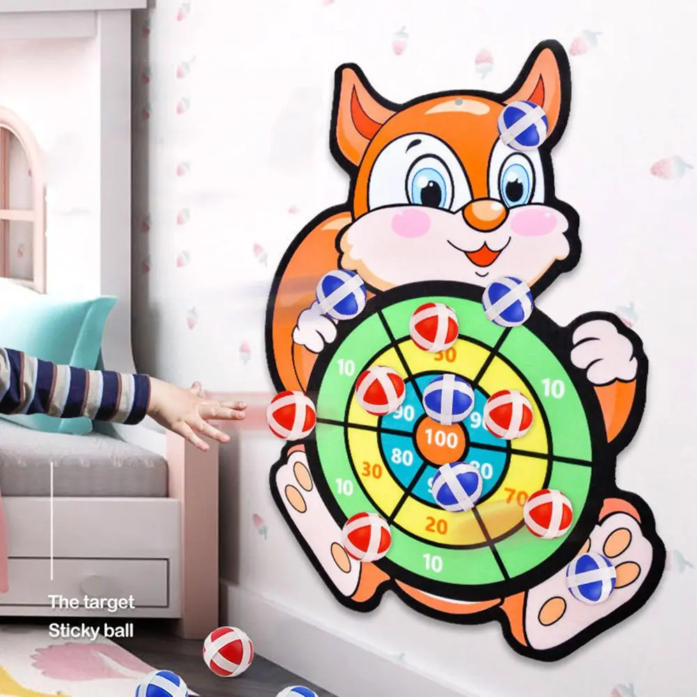 Educational Toys - เกมปาเป้าการ์ตูนคลาสสิก ของเล่นเสริมพัฒนาการสำหรับเล่นกลางแจ้งและในร่ม ลูกบอลเหนียวติดเป้า เกมกีฬาเป้าหมาย ของขวัญ เกมปาเป้า