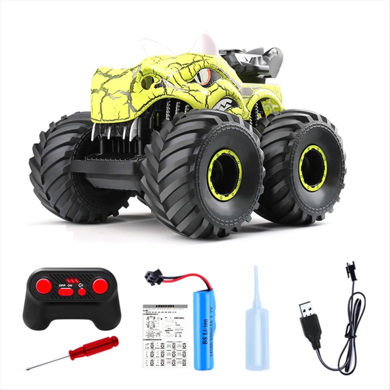 Remote Control Toys - รถของเล่นไดโนเสาร์บังคับวิทยุแบบออฟโรด พร้อมเอฟเฟกต์แสงสเปรย์ ปีนเขาได้ ควบคุมระยะไกล เหมาะสำหรับเล่นกลางแจ้ง