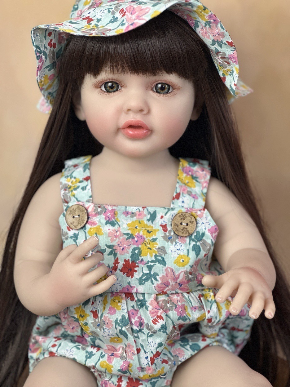 Reborn Baby Doll Silicone Realistic - 22 นิ้ว Cuddly Full Body ซิลิโคนไวนิล