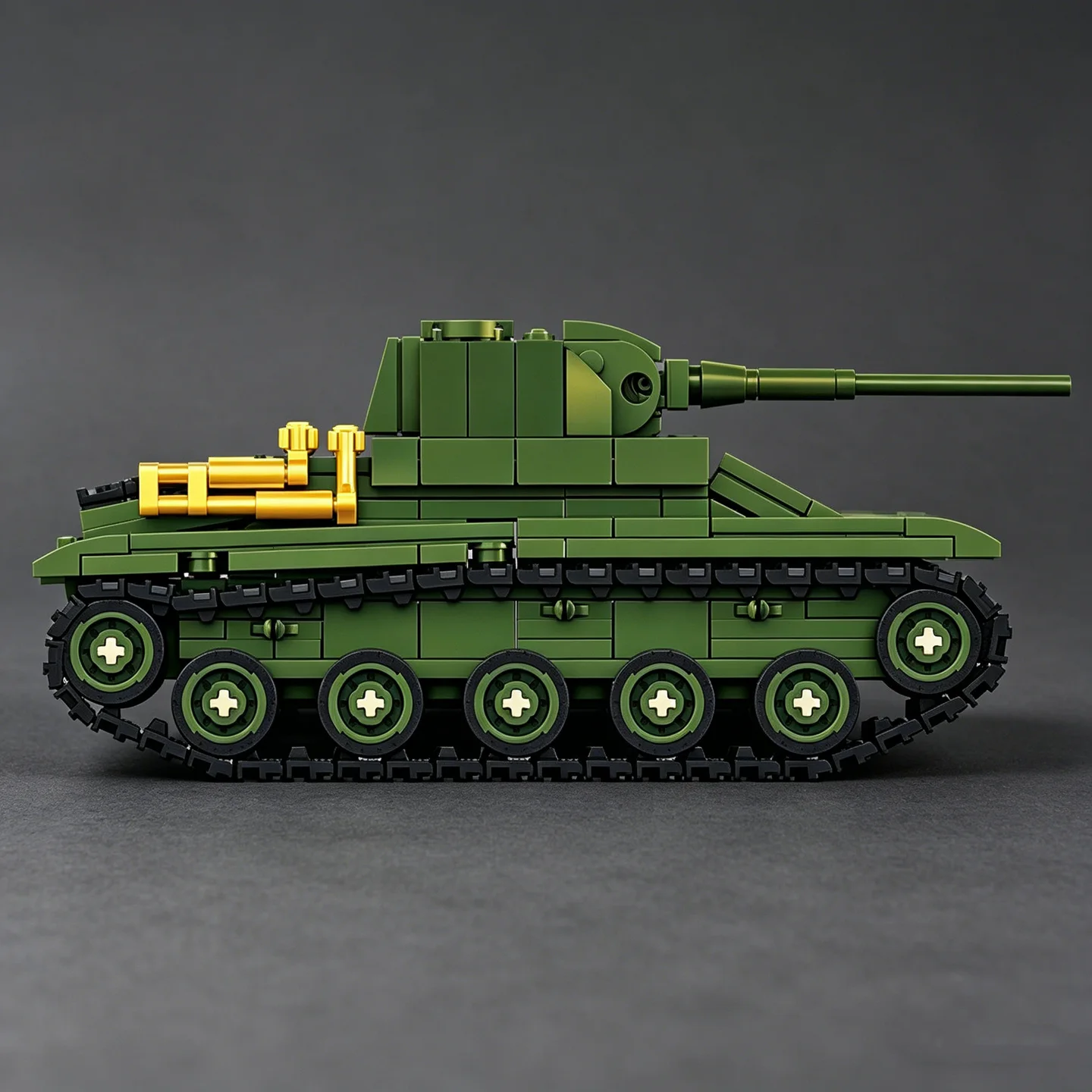 Lego Compatible Military Tank - โมเดลรถถังเบา T-70 ของกองทัพแดงโซเวียต—ของเล่นรถถังขนาดเล็กสำหรับสนามรบ, ชุดตัวต่อประกอบแบบปริศนา
