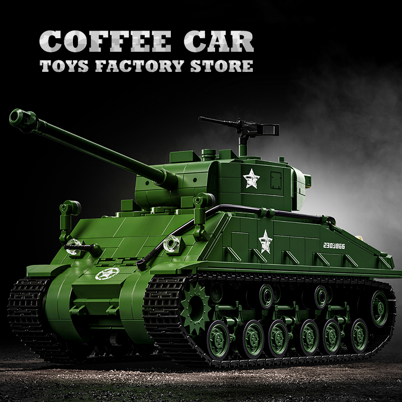 ตัวต่อรถถัง M4 ของกองทัพสหรัฐฯ - Lego Compatible Military Tank บทวิจารณ์และราคา