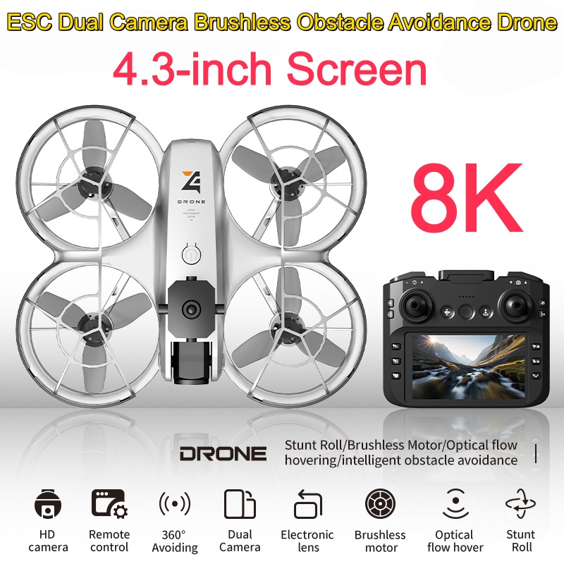 360 °   โดรนบังคับวิทยุแบบไร้ส - Fpv Brushless Rc Drone 4K บทวิจารณ์และราคา