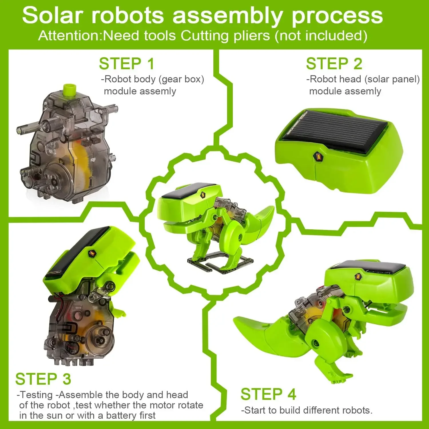 ชุดประกอบหุ่นยนต์พลังงานแสงอาท - Stem Solar Robot Kit For Kids บทวิจารณ์และราคา