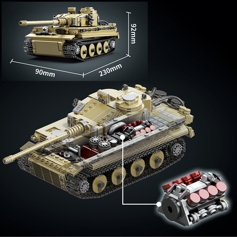ชุดตัวต่อรถถังรุ่นเยอรมัน Tige - Lego Compatible Military Tank บทวิจารณ์และราคา