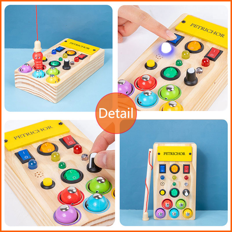 Montessori Busy Board Sensory  - Montessori Wooden Busy Board Toddler บทวิจารณ์และราคา