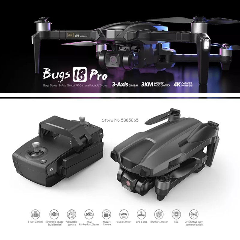 Professional 4K GPS สุทธิ FPV  - Fpv Brushless Rc Drone 4K บทวิจารณ์และราคา