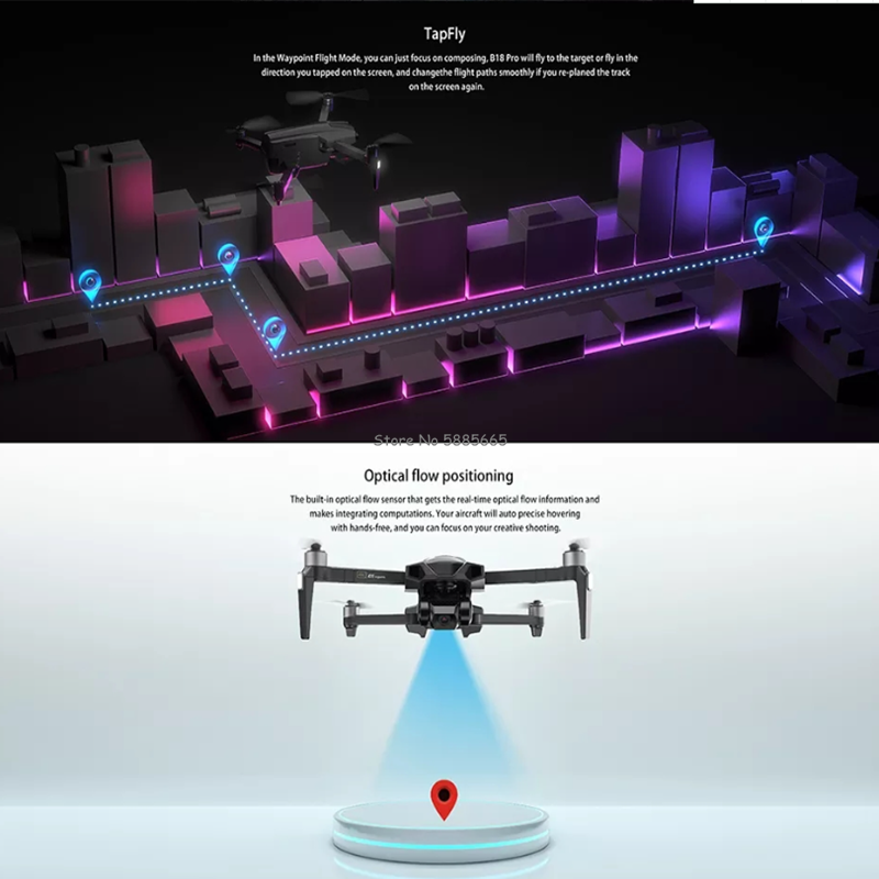 Professional 4K GPS สุทธิ FPV  - Fpv Brushless Rc Drone 4K บทวิจารณ์และราคา