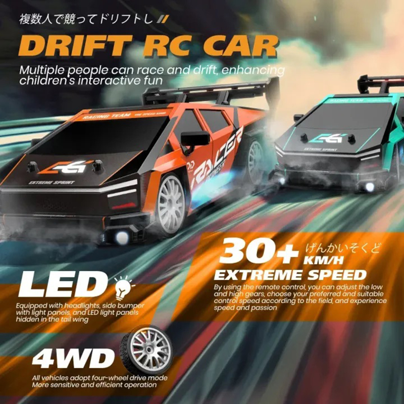 รถบังคับวิทยุ RC Drift 2.4GHz  - Rc Drift Car 1 24 Scale 4Wd บทวิจารณ์และราคา