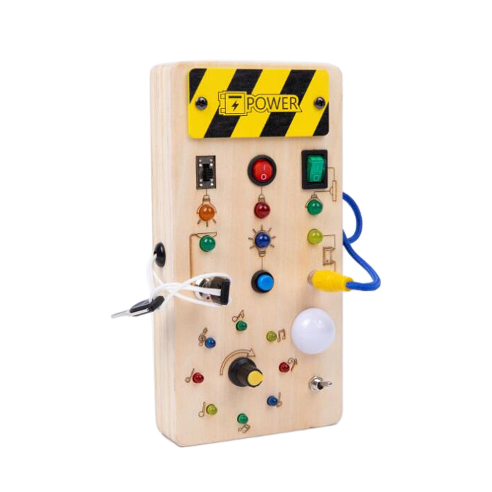 กระดานไม้ LED เสริมพัฒนาการสำห - Montessori Wooden Busy Board Toddler บทวิจารณ์และราคา