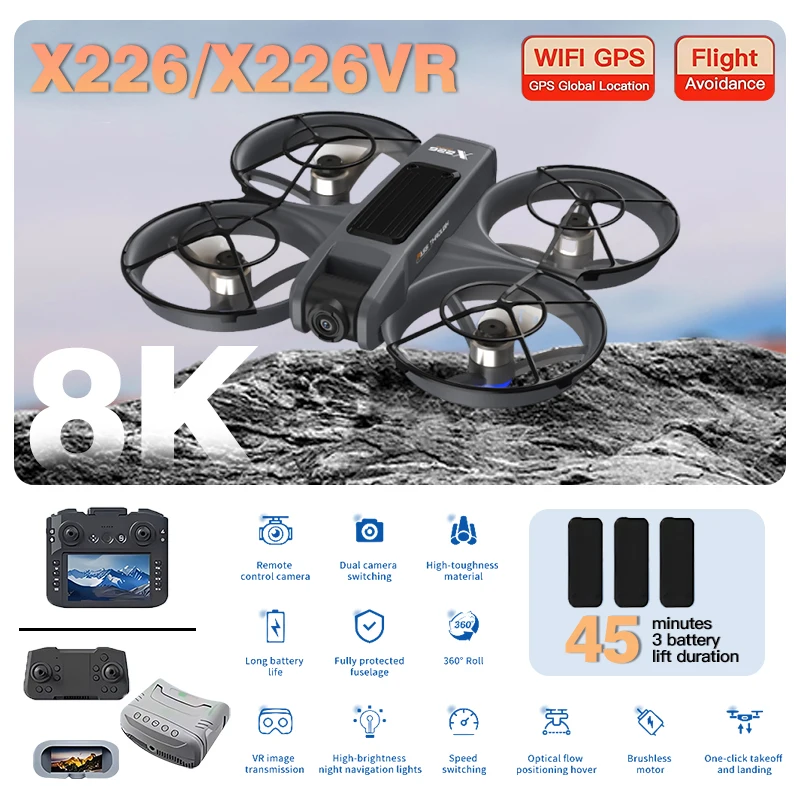 โดรน FPV RC รุ่น Original X226 - Fpv Brushless Rc Drone 4K บทวิจารณ์และราคา