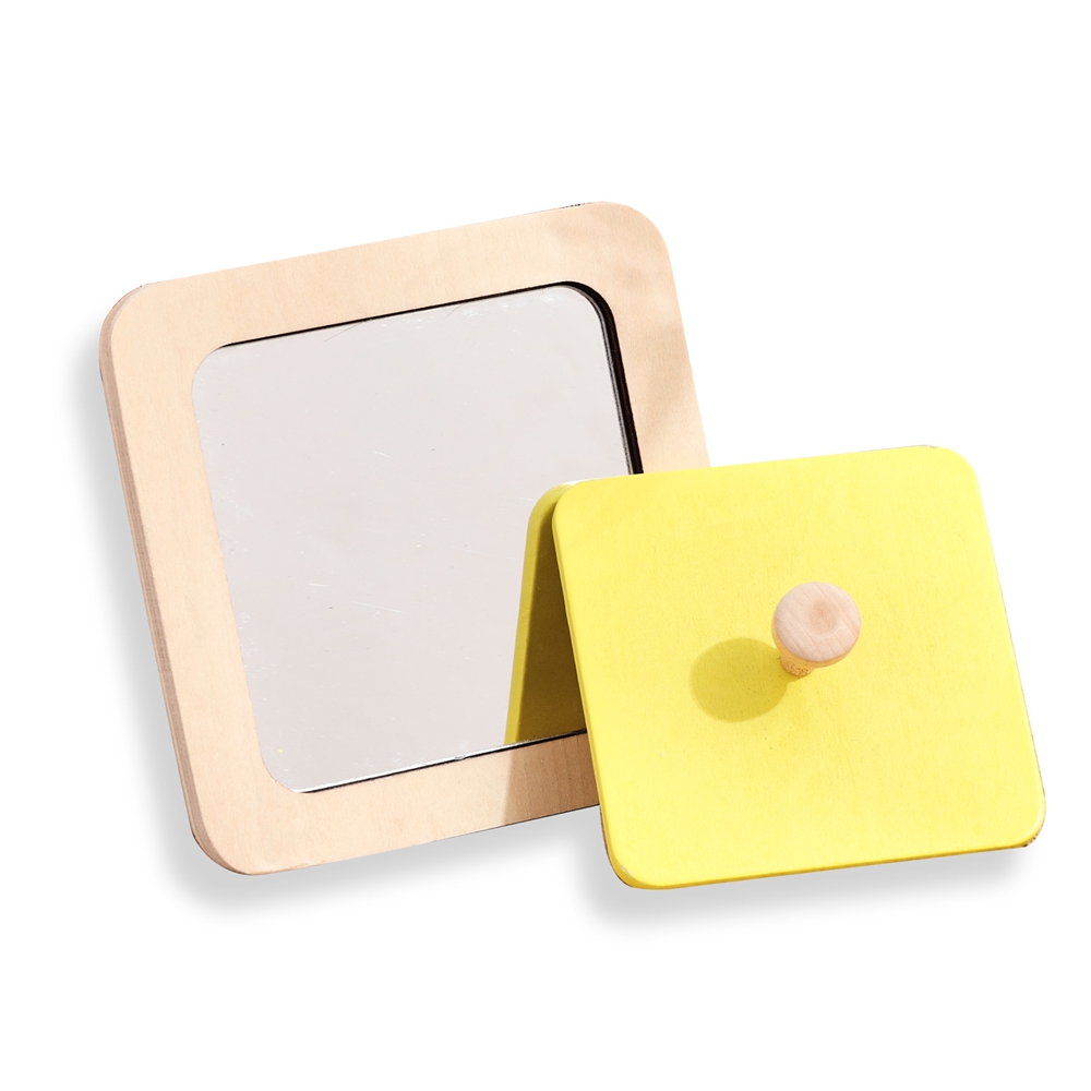 มอนเตสซอรี่ กระจกไม้ ปริศนาบอร - Montessori Wooden Busy Board Toddler บทวิจารณ์และราคา