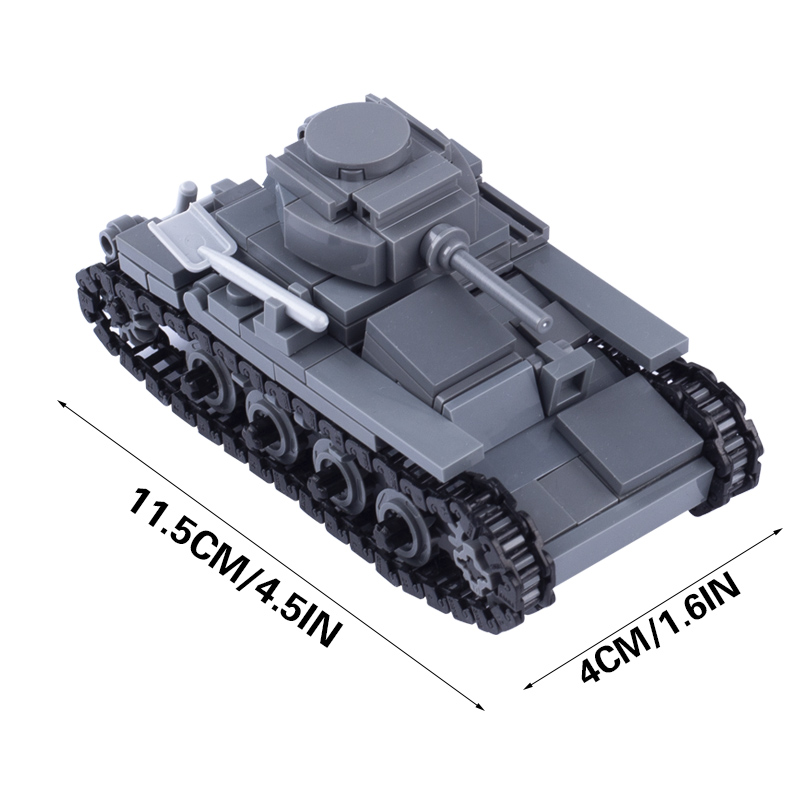 WW2ญี่ปุ่นทหารอาคารบล็อกตัวเลข - Lego Compatible Military Tank บทวิจารณ์และราคา