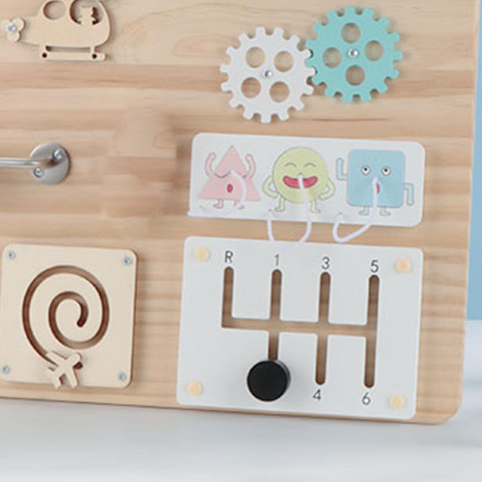 แผ่นไม้เสริมพัฒนาการ ของเล่นเส - Montessori Wooden Busy Board Toddler บทวิจารณ์และราคา