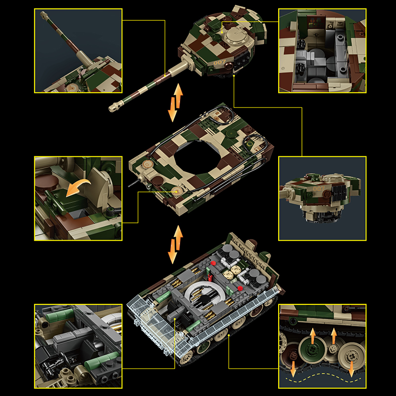 1:28 ชุดตัวต่อรถถังเยอรมันไทเก - Lego Compatible Military Tank บทวิจารณ์และราคา