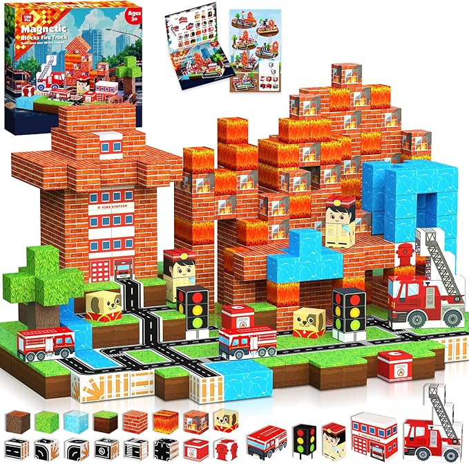 ชุดตัวต่อแม่เหล็ก 100 ชิ้น ชุด - Magnetic Building Tiles Set 100Pcs บทวิจารณ์และราคา