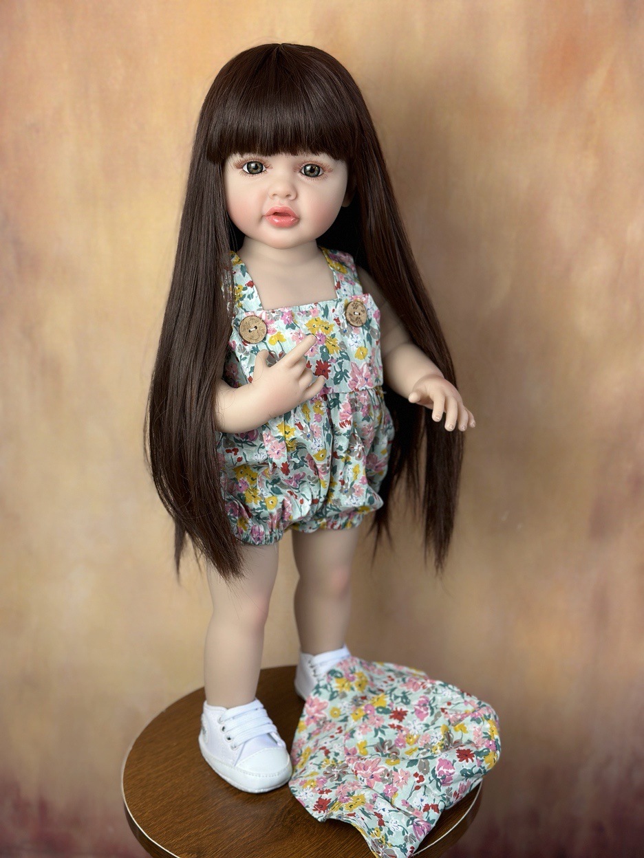 22 นิ้ว Cuddly Full Body ซิลิโ - Reborn Baby Doll Silicone Realistic บทวิจารณ์และราคา