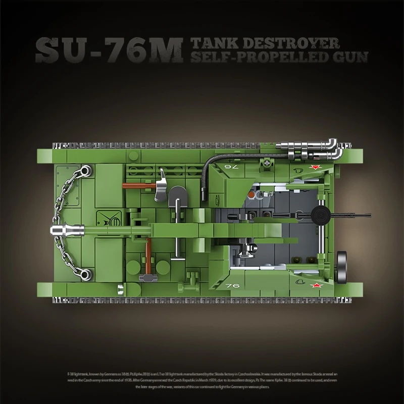 ชุดประกอบโมเดลรถถังพิฆาตโซเวีย - Lego Compatible Military Tank บทวิจารณ์และราคา