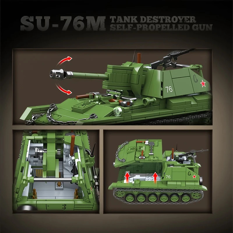 ชุดประกอบโมเดลรถถังพิฆาตโซเวีย - Lego Compatible Military Tank บทวิจารณ์และราคา