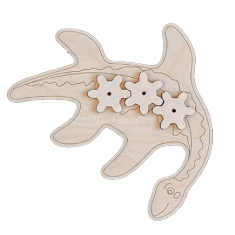 Montessori ของเล่นไม้ไดโนเสาร์ - Montessori Wooden Busy Board Toddler บทวิจารณ์และราคา