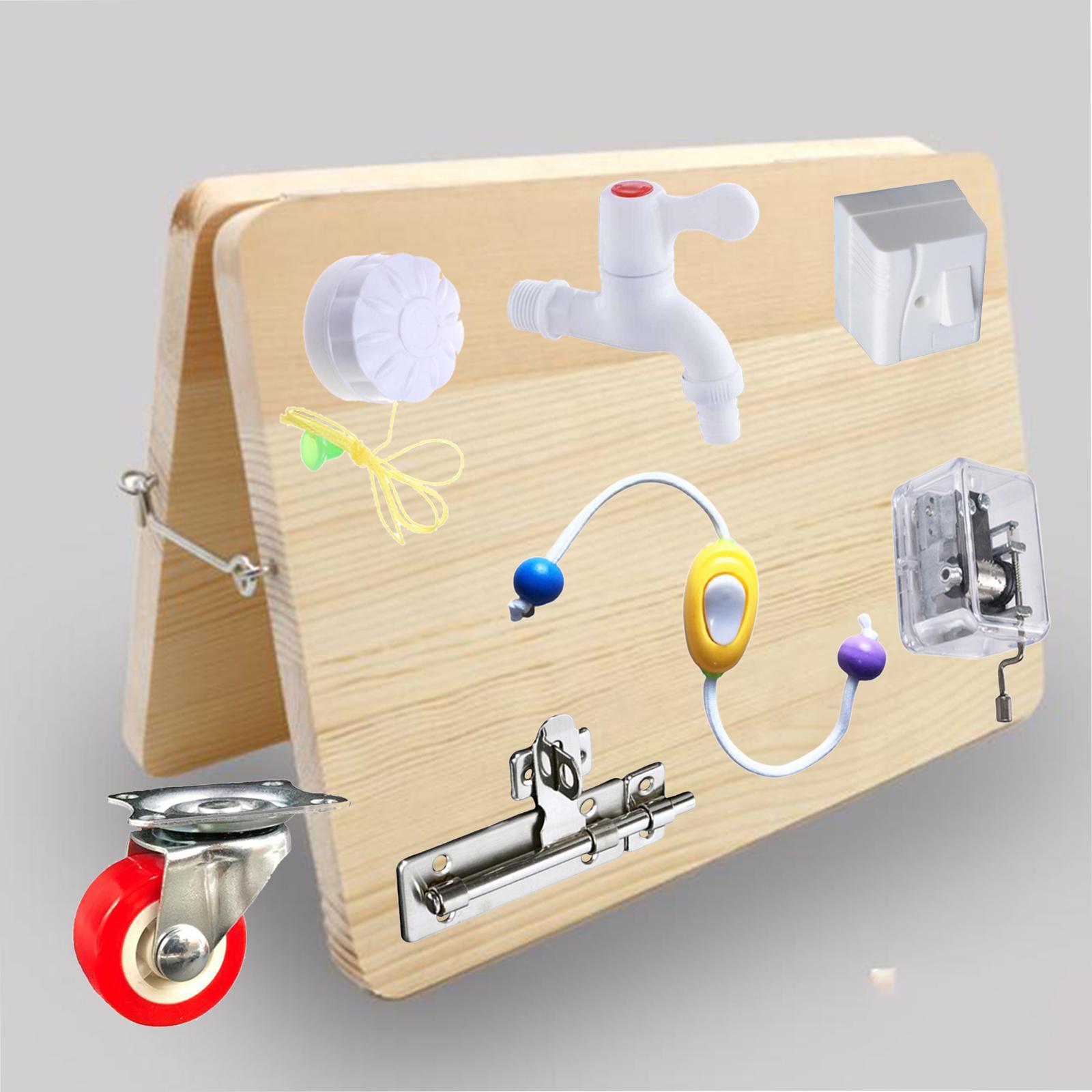 กระดานกิจกรรมมอนเตสซอรี่ ของเล - Montessori Wooden Busy Board Toddler บทวิจารณ์และราคา