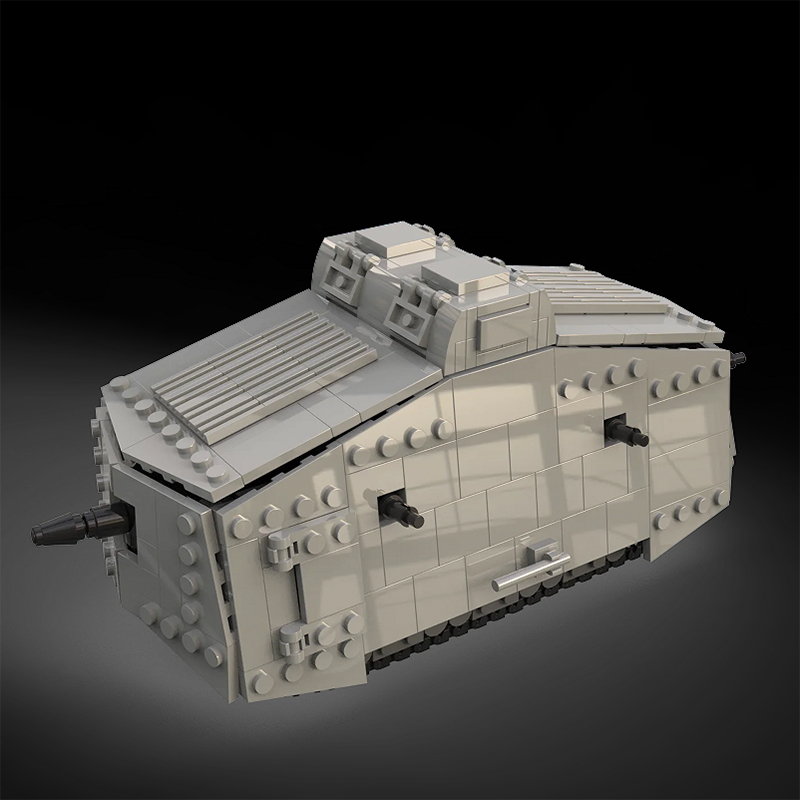 MOC WW1 เยอรมนีทหาร A7V Combat - Lego Compatible Military Tank บทวิจารณ์และราคา
